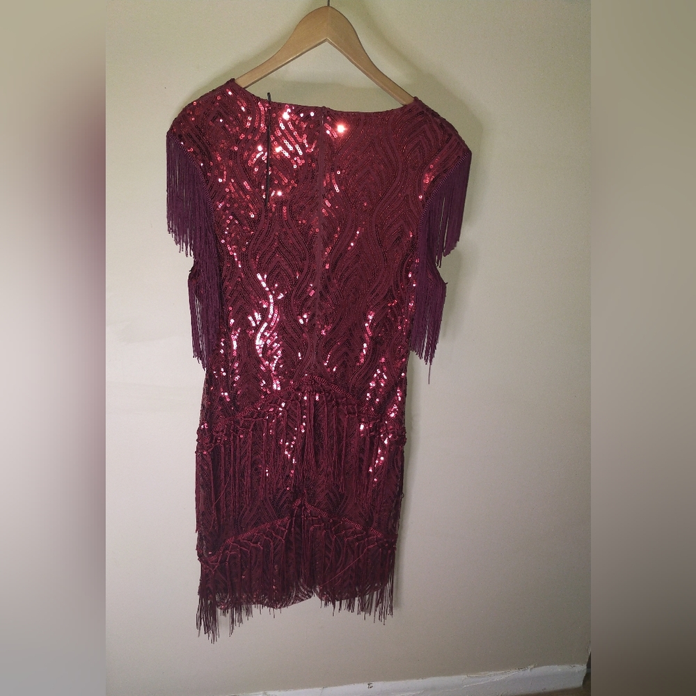 Red sequinned new dress